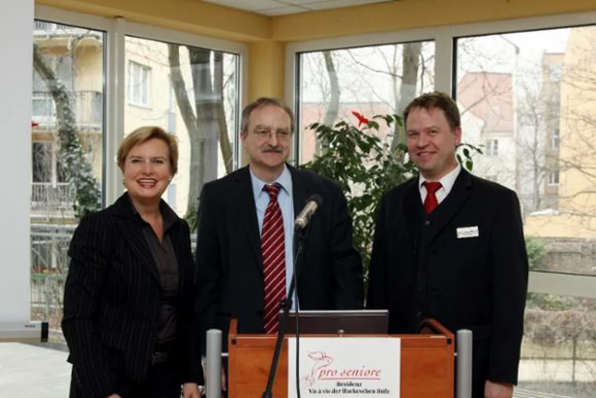 Fr. Dr. Eva Högl, Prof. Dr. med. Stefan Bamborschke, Roland Schwickert, Foto: Anika Neese