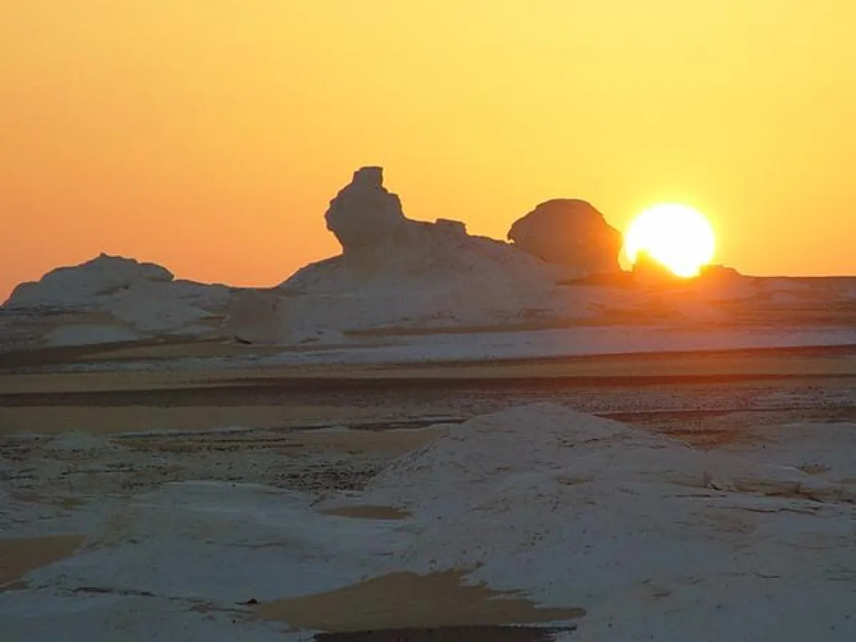 Sonnenaufgang Weiße Wüste Ägypten