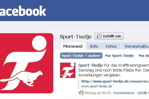 Bild: Sport-Tiedje: „Gefällt mir“