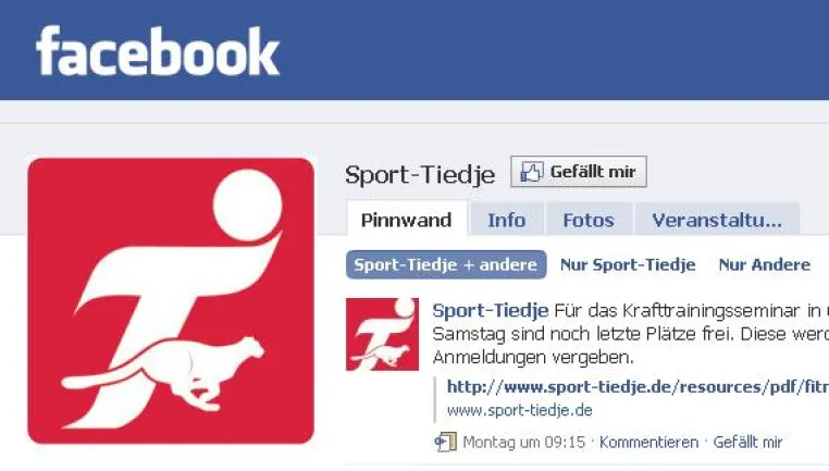 Bild: Sport-Tiedje: „Gefällt mir“