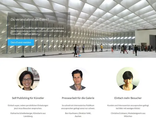 Bild: Kulturelle Events 2.0 - Der Eventmelder tikkr wagt den Relaunch