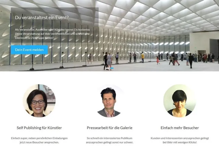 Bild: Kulturelle Events 2.0 - Der Eventmelder tikkr wagt den Relaunch