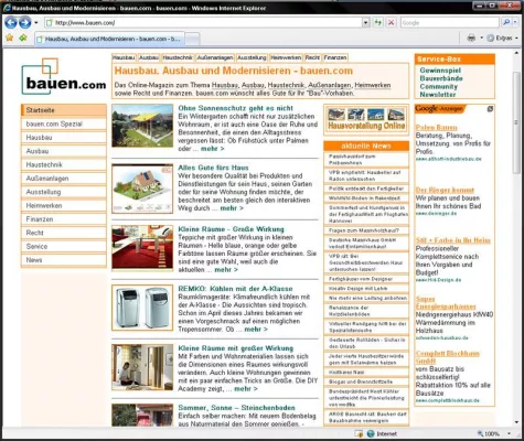 Das neue Kleid von bauen.com Bild: Das neue Kleid von bauen.com