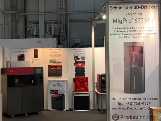 Bild: Rapid.Tech/FabCon 3D NEWS – ProductionToGo zeigt den ersten ultraschnellen 3D-Drucker von XYZprinting