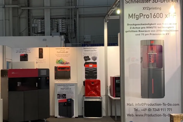 Bild: Rapid.Tech/FabCon 3D NEWS – ProductionToGo zeigt den ersten ultraschnellen 3D-Drucker von XYZprinting
