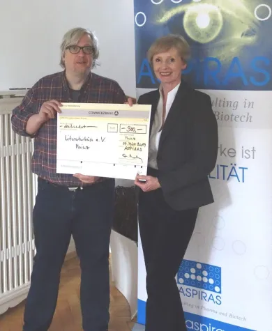 Bild: ASPIRAS Spendenaktion für das Literaturbüro Mainz