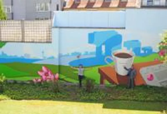 Bild: Kult-Sprayer gestaltet Kölner Panorama für das Novotel Köln City