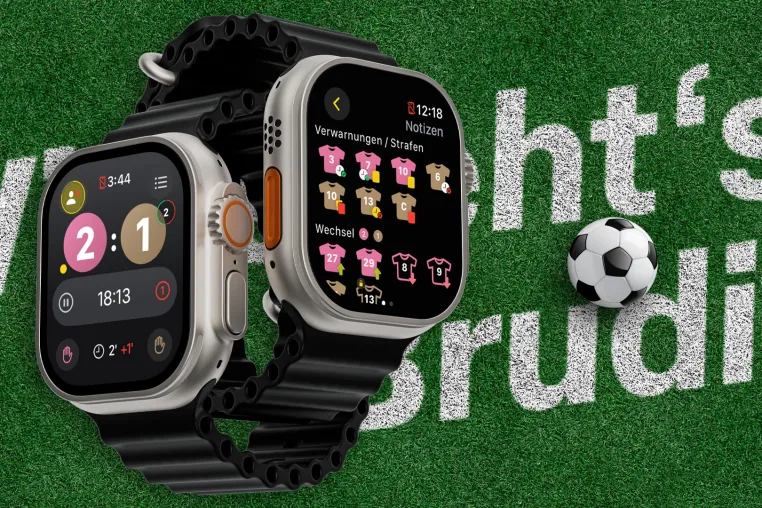 Bild: Schiri-App für die Apple Watch ersetzt Stift und Papier auf dem Spielfeld