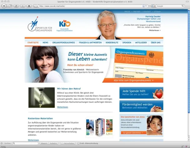 Bild: Sportlicher Internetauftritt will helfen, Leben zu retten