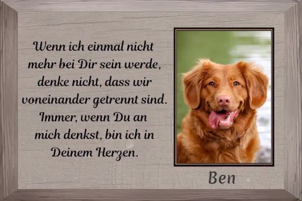 Bild: Personalisierte Wandbilder als ewige Erinnerung an geliebte Vierbeiner 