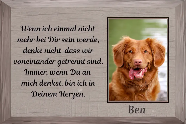 Bild: Personalisierte Wandbilder als ewige Erinnerung an geliebte Vierbeiner 