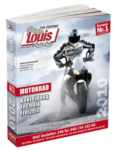 Über 1100 Seiten stark: Motorradausstatter Louis präsentiert kostenlosen Katalog für 2010 Bild: Über 1100 Seiten stark: Motorradausstatter Louis präsentiert kostenlosen Katalog für 2010