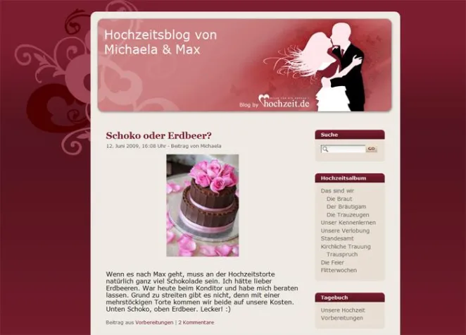 Bild: Kostenlose Hochzeitsblogs für Brautpaare auf hochzeit.de