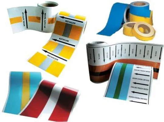 Bild: Rohrleitungskennzeichnung für Schiffe und Hafenanlagen nach ISO 14726