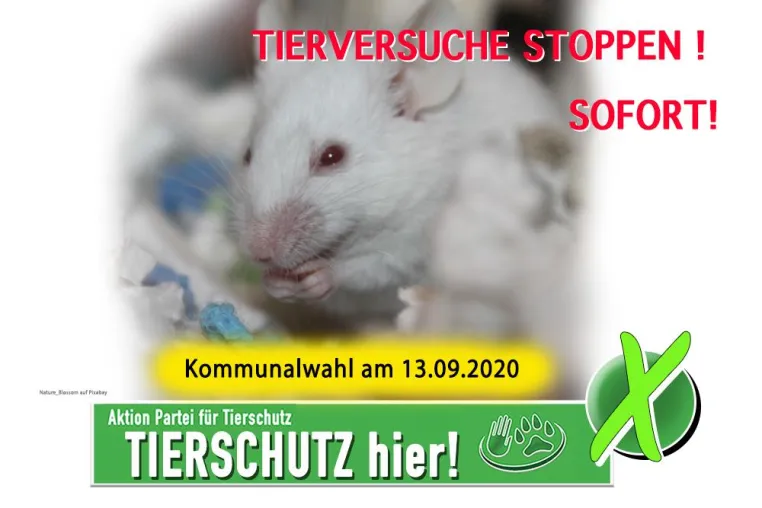Bild: Tierversuche stoppen! Sofort und für immer!