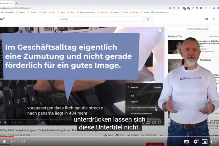 Bild: Untertitel in Videos werden immer wichtiger