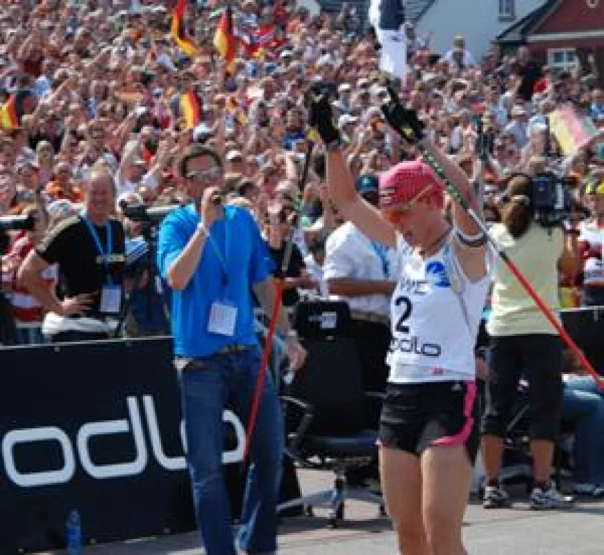 Michael Greis und Kati Wilhelm sind Stammgäste beim ODLO City-Biathlon