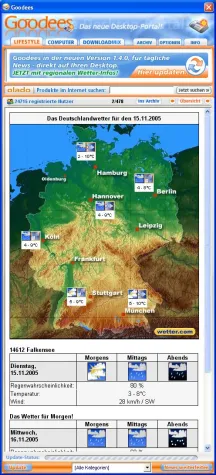 Bild: Goodees 1.4: Jetzt mit lokalem Wetterbericht