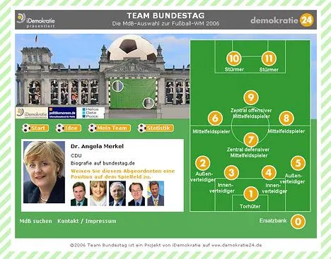 TEAM BUNDESTAG - Das Finale - Kipping stürmt, Merkel schießt Bild: TEAM BUNDESTAG - Das Finale - Kipping stürmt, Merkel schießt