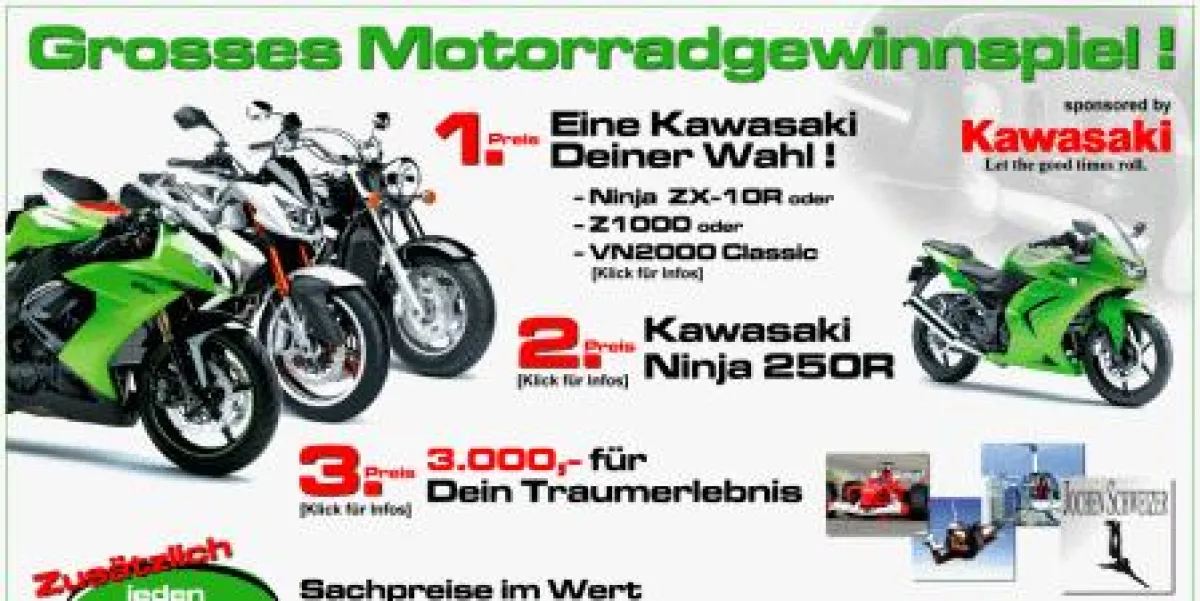 Motorrad Gewinnspiel von eVisor TV