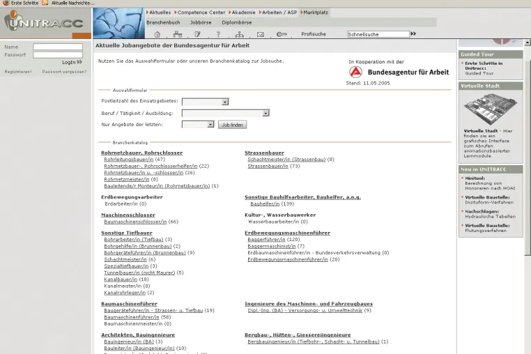 Neue, branchenorientierte Jobbörse – Bochumer Web-Plattform UNITRACC kooperiert mit der Bundesagentur für Arbeit Bild: Neue, branchenorientierte Jobbörse – Bochumer Web-Plattform UNITRACC kooperiert mit der Bundesagentur für Arbeit