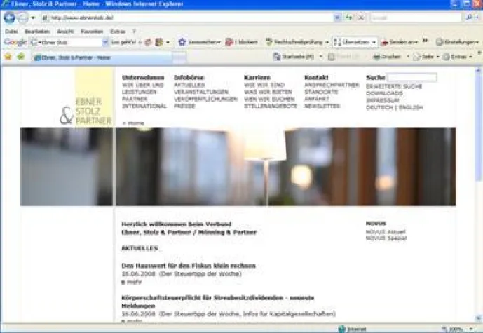 Bild: Ebner, Stolz & Partner - Relaunch der Website mit neuester Version SixCMS 7.1