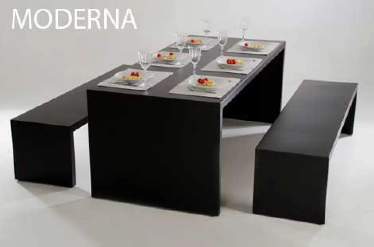 Sitzgruppe MODERNA aus Edelstahl
