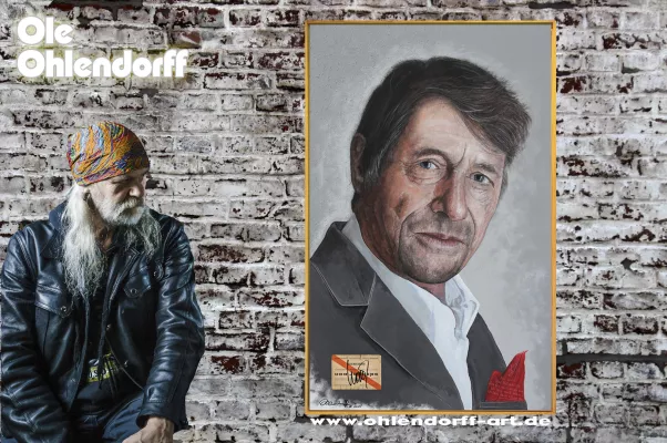Bild: Weltpremiere des Dead Rock Heads-Gemäldes No 166 – Udo Jürgens
