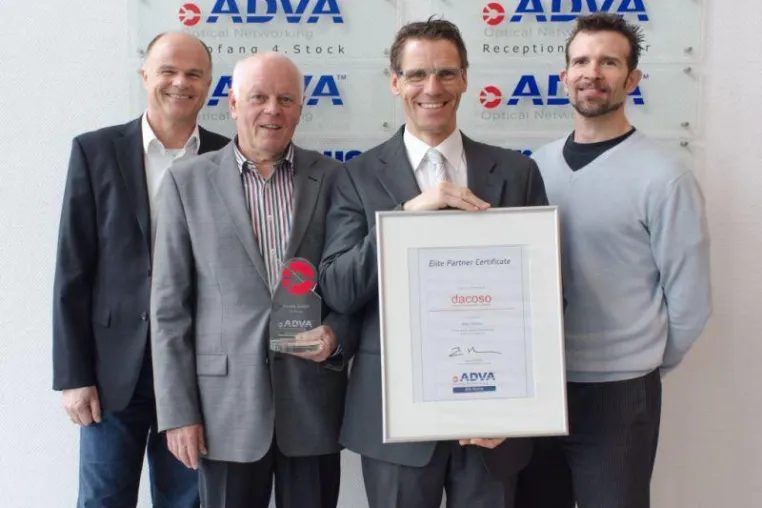 Bild: dacoso wird erster Elite-Partner von ADVA Optical Networking