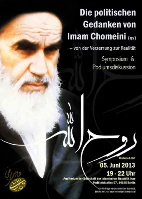 Bild: Symposium „Die politischen Gedanken von Imam Chomeini (qs) – von der Verzerrung zur Realität“ in Berlin