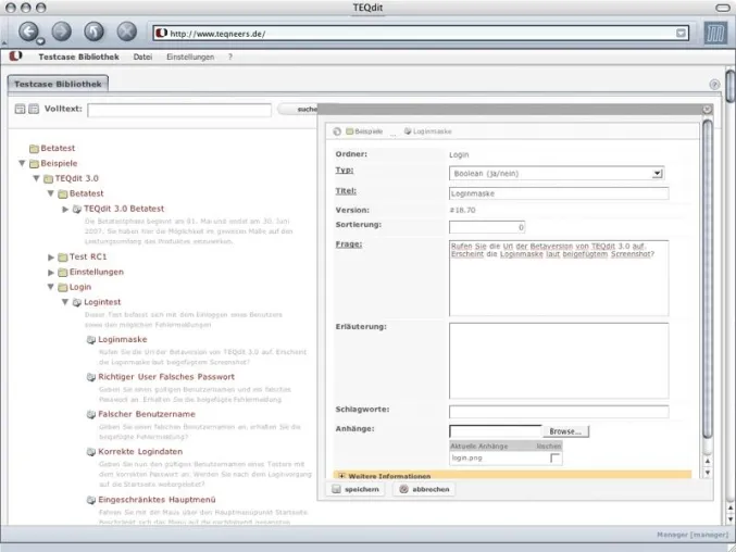 Bild: Neue Version des Testmanagement TEQdit 3.0 bringt deutliche Erleichterung beim manuellen Testen