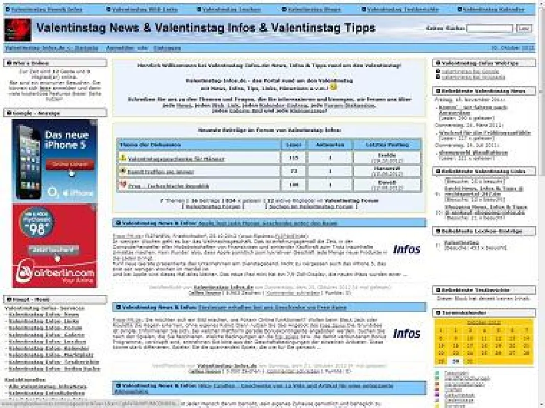 Valentinstag-Infos.de Screenshot