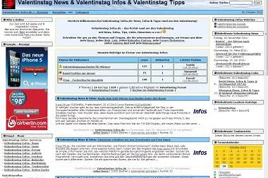Bild: Valentinstag-Infos.de neu mit Valentinstag Forum