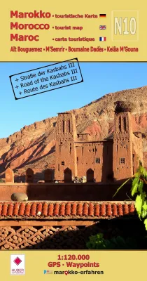 Bild: Marokko Reiseführer Landkarte N10: Aït Bouguemez • M’Semrir • Boumalne • Kelâa M’Gouna + Straße der Kasbahs 3