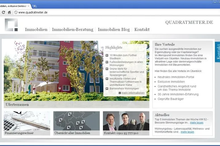 Bild: Offizieller Launch von QUADRATMETER.de