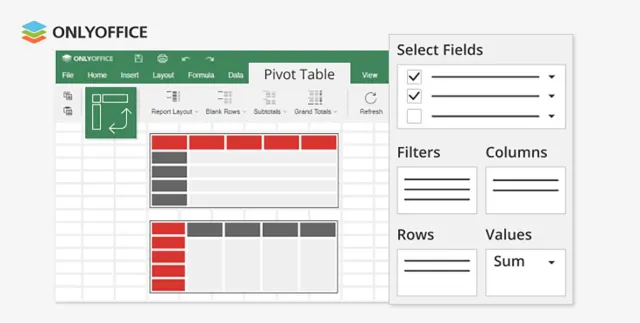 Bild: Neue Desktop-Version von ONLYOFFICE mit komplett überarbeiteten Tabellen-Editor und Private-Rooms-Feature