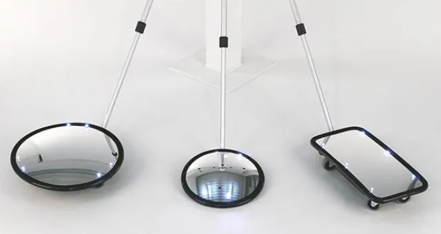 Bild: Inspektionsspiegel mit effektiver Beleuchtung durch integrierte LEDs