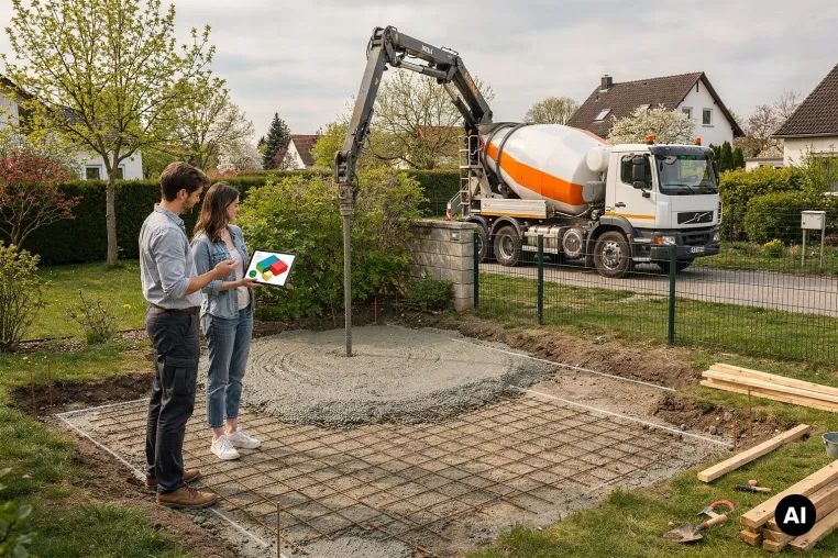 Bild: Vom Gartenhaus zur Bodenplatte: Beton Direkt erleichtert die Transportbeton-Anfrage