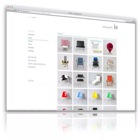 Bild: Neue Webseite des Unternehmens Lieblingsstuhl AG