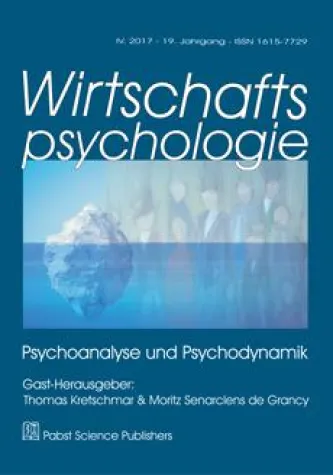 Wirtschaftspsychologie: Psychodynamik in Unternehmen per Psychoanalyse erfassen und beeinflussen Bild: Wirtschaftspsychologie: Psychodynamik in Unternehmen per Psychoanalyse erfassen und beeinflussen