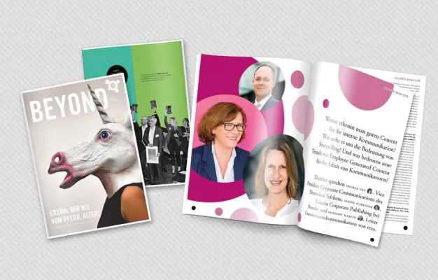Bild: Neue Ausgabe des Fachmagazins BEYOND zu Content und Storytelling in der internen Kommunikation