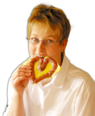 Bild: Liebe geht durch den Magen - Valentinstagsgruß zum anbeißen