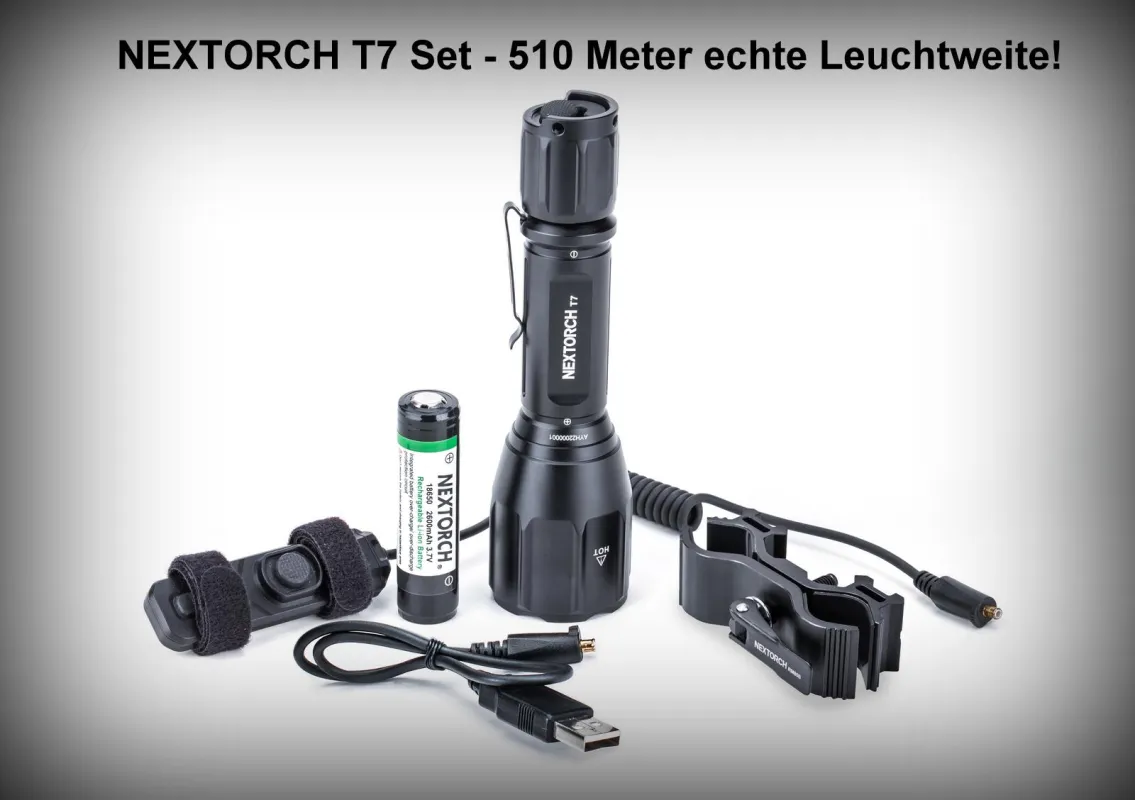 JAgd-Taschenlampe mit 510 Meter Leuchweite