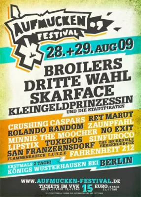 Bild: Aufmucken - Rock- und SKA Festival unter Schirmherrschaft von Bernd Michael Lade