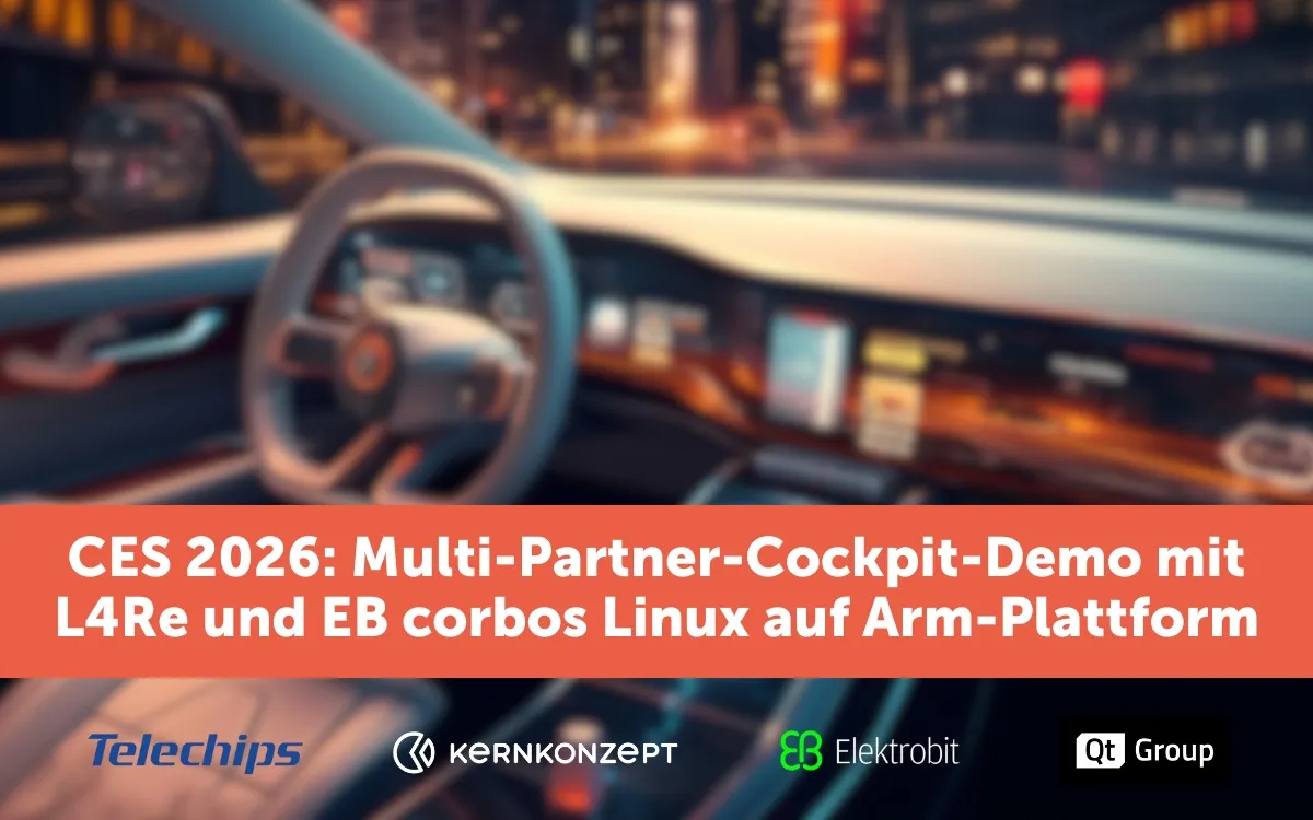 Multi-Partner-Cockpit-Demo mit L4Re und EB corbos Linux auf Arm-Plattform (© Kernkonzept GmbH)