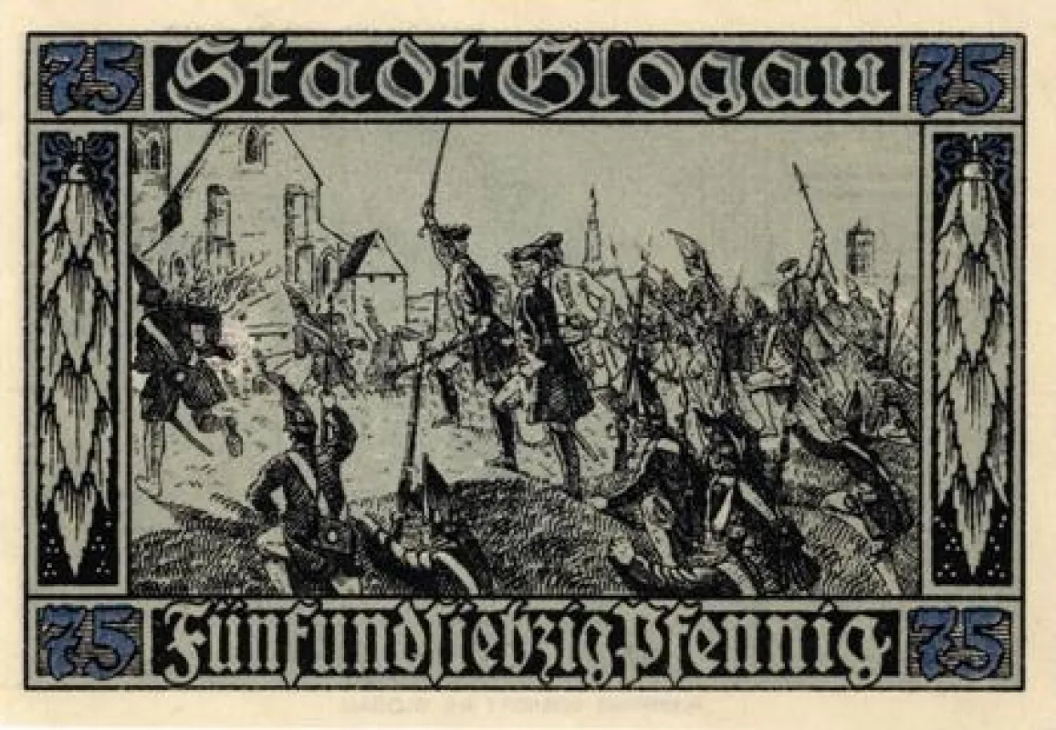 Darstellung friderizianischen Zeit - Notgeld der Stadt Glogau -1923