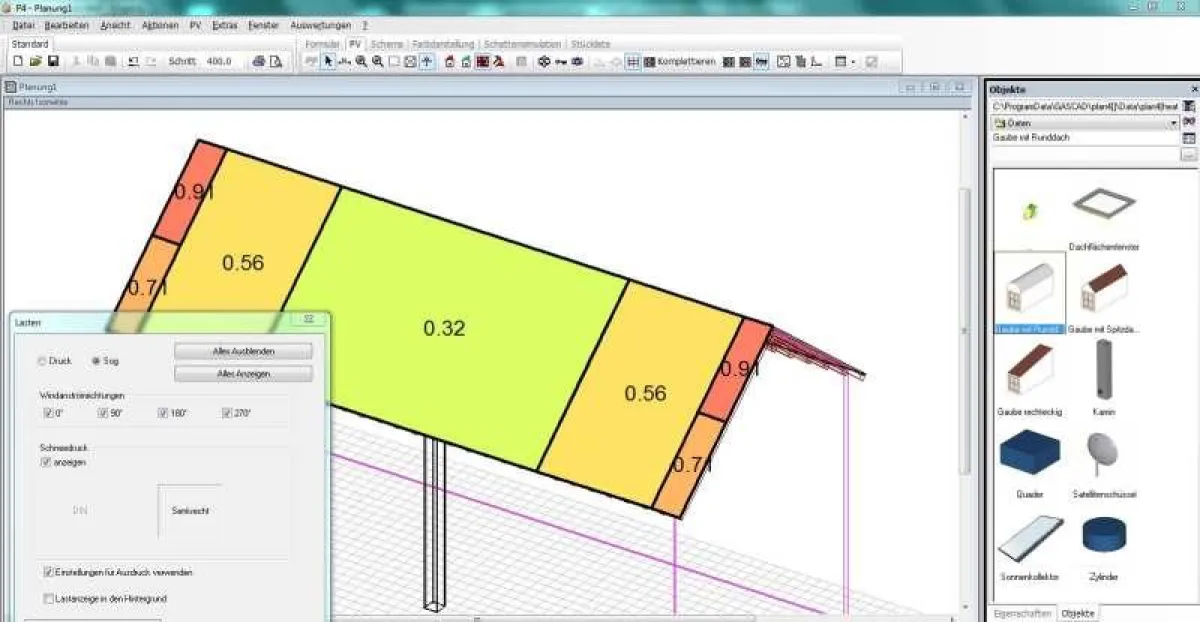 Wind- und Schneelastberechnung