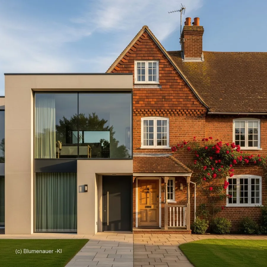 Altes Haus oder Neubau (© Blumenauer (KI))