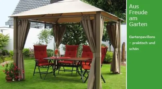 Bild: Gartenpavillon – Wissenswertes rund um die erfolgreichen „Gartenzelte“
