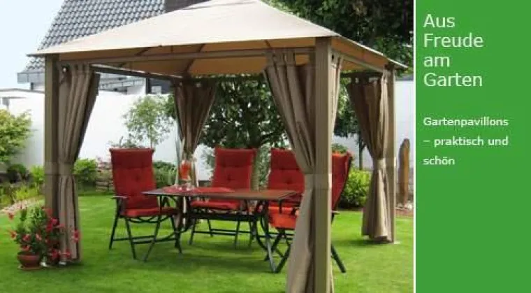 Bild: Gartenpavillon – Wissenswertes rund um die erfolgreichen „Gartenzelte“